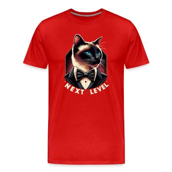Siam Katze Siamkatze Next Level Anzug Geschenk - Männer Premium Bio T-Shirt - Rot - Vorne - Damien (186cm)