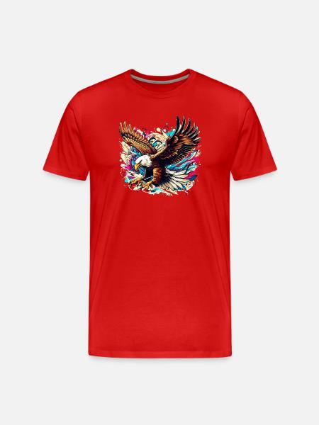Eagle - Men's Premium Organic T-Shirt - red