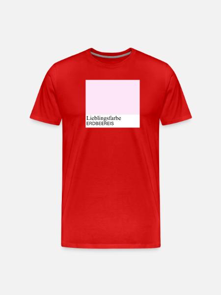 Erdbeereis - Männer Premium Bio T-Shirt - Rot