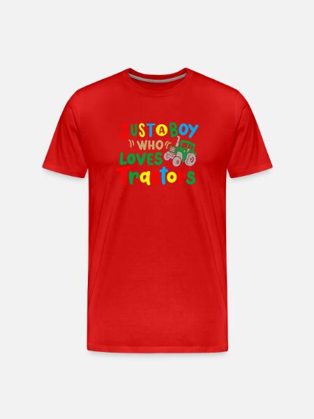 Traktor Traktor-Liebhaber - Männer Premium Bio T-Shirt - Rot