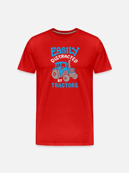 Traktor Bauer Landwirtschaft - Männer Premium Bio T-Shirt - Rot
