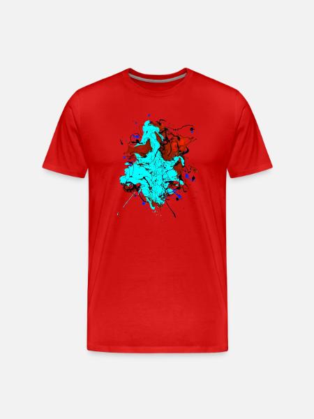 Redturquoise.Splash - Men's Premium Organic T-Shirt - red