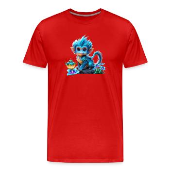 La jolie combinaison fantaisie - T-shirt bio Premium Homme - rouge - Devant - Damien (186cm)
