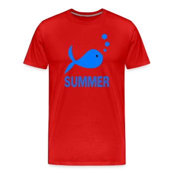 GELIEBTE. MEISTER. VIELEN DANK. DANKE HERRIN - Männer Premium Bio T-Shirt - Rot - Vorne - Damien (186cm)