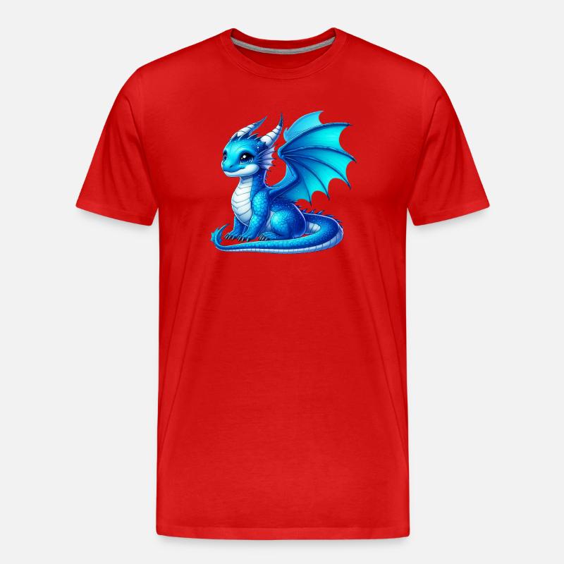 Drache - Männer Premium Bio T-Shirt - Rot