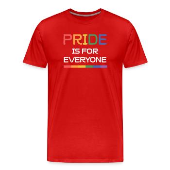 LGBTQ Pride Month - Pride is For Everyone - Men's Premium Organic T-Shirt - red - Front - Damien (186cm)