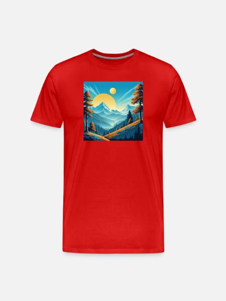 Deux soleils - T-shirt bio Premium Homme - rouge
