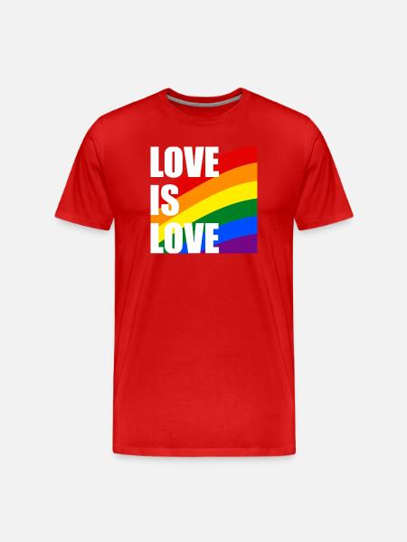 LoveIsLove Rainbow - Men's Premium Organic T-Shirt - red