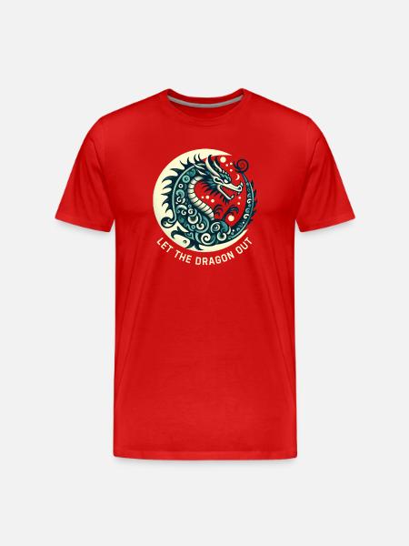 Let the Dragon out - Men's Premium Organic T-Shirt - red