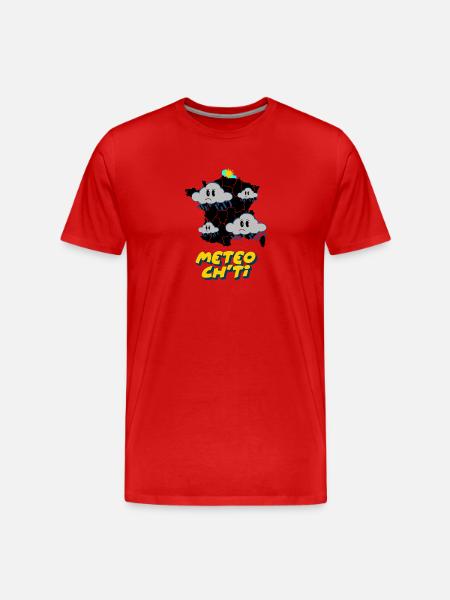 Météo Ch'ti - T-shirt bio Premium Homme - rouge