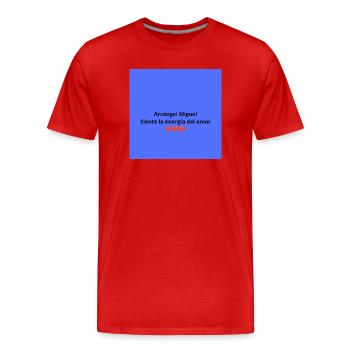 Archangel Michael: Energy of Love - Men's Premium Organic T-Shirt - red - Front - Damien (186cm)