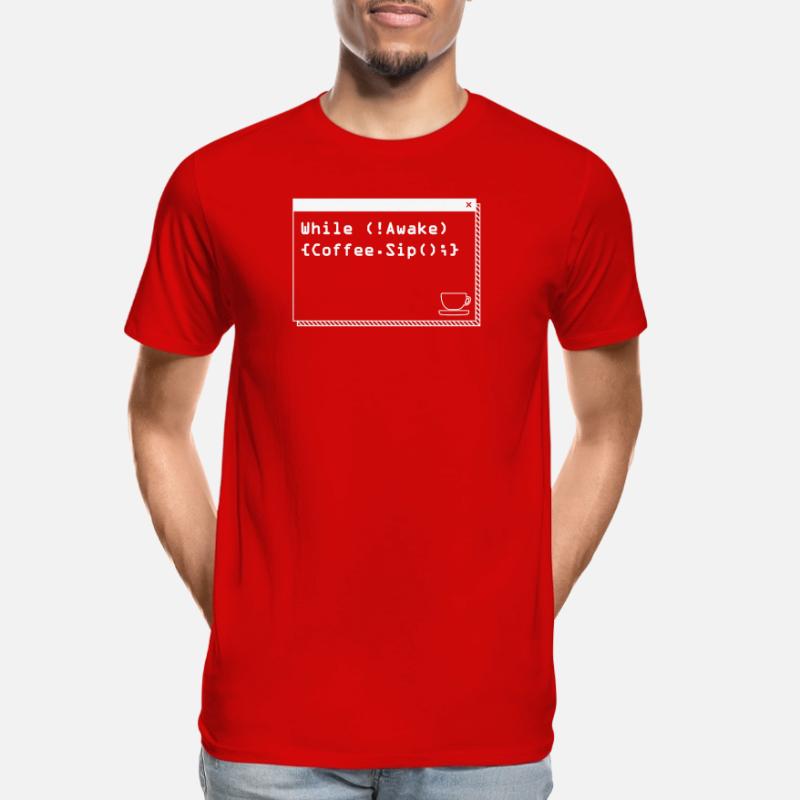 Aus Kaffee Code generieren Programmierer Männer Premium Bio T-Shirt