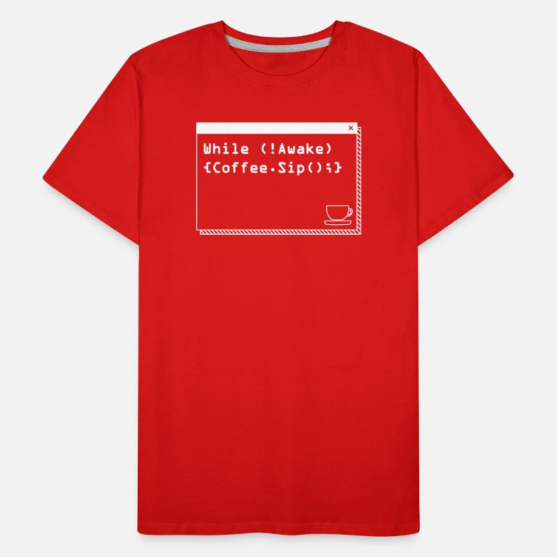 Aus Kaffee Code generieren Programmierer Männer Premium Bio T-Shirt