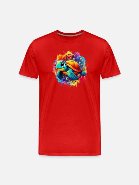 Turtle - Men's Premium Organic T-Shirt - red