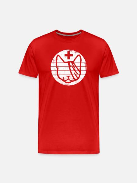 First aid for cats - Men's Premium Organic T-Shirt - red