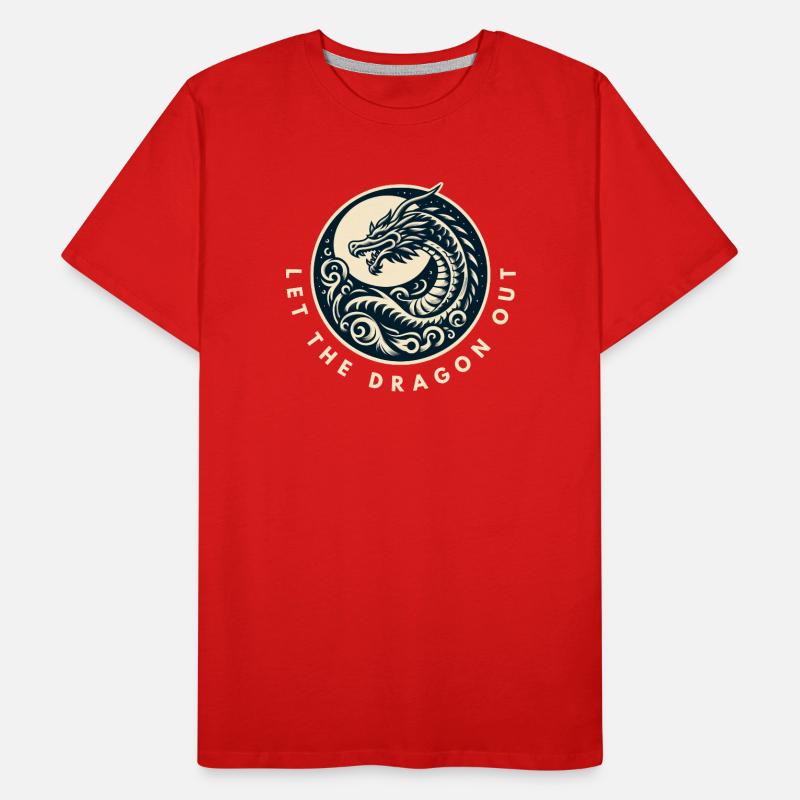 Lass den Drachen raus Männer Premium Bio T-Shirt