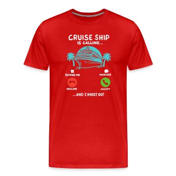 Kreuzfahrt Sommerurlaub - Männer Premium Bio T-Shirt - Rot - Vorne - Damien (186cm)