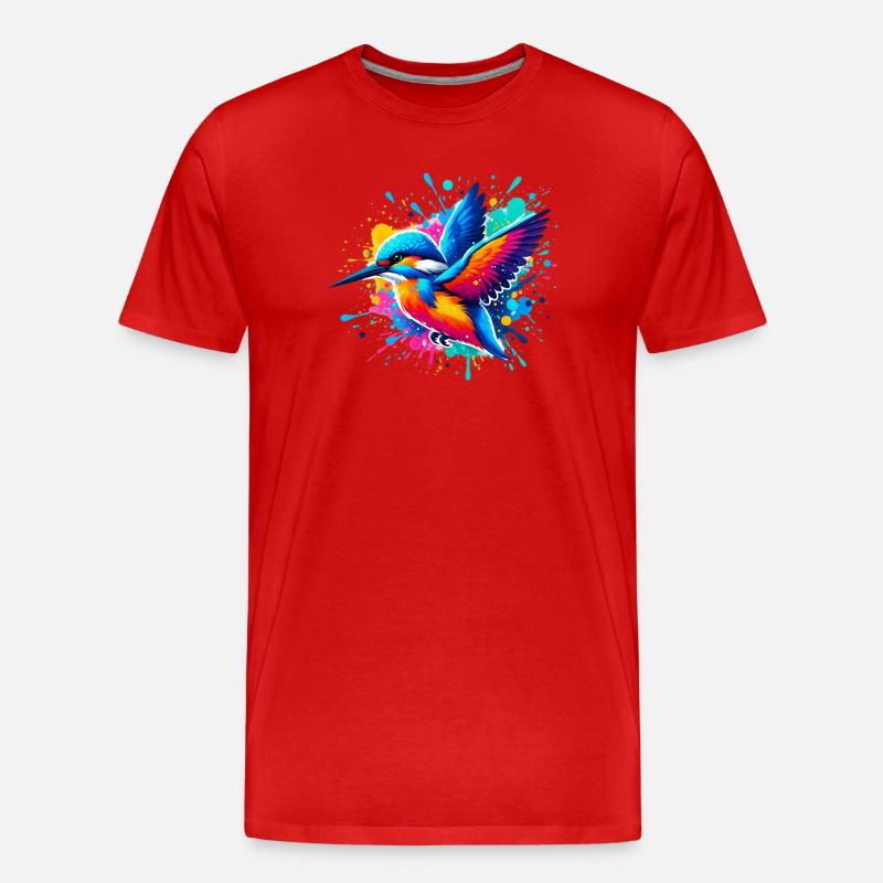 Eisvogel - Männer Premium Bio T-Shirt - Rot