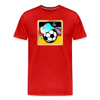 DEUTSCHLAND SOMMER HITZE - FUßBALL - Männer Premium Bio T-Shirt - Rot - Vorne - Damien (186cm)