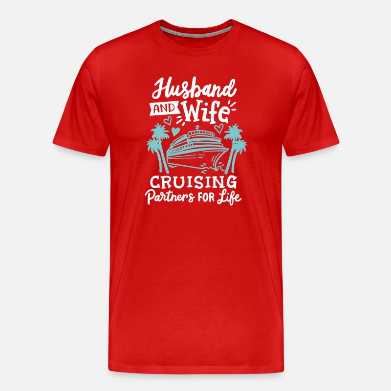Ehemann Ehefrau Kreuzfahrt Urlaub - Männer Premium Bio T-Shirt - Rot