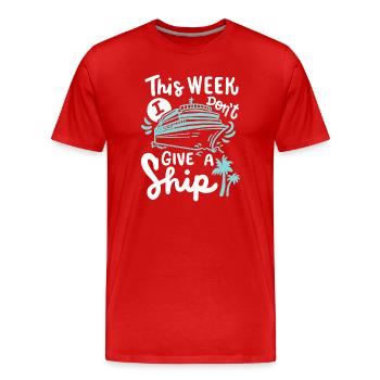 Kreuzfahrtschiff Urlaub - Männer Premium Bio T-Shirt - Rot - Vorne - Damien (186cm)