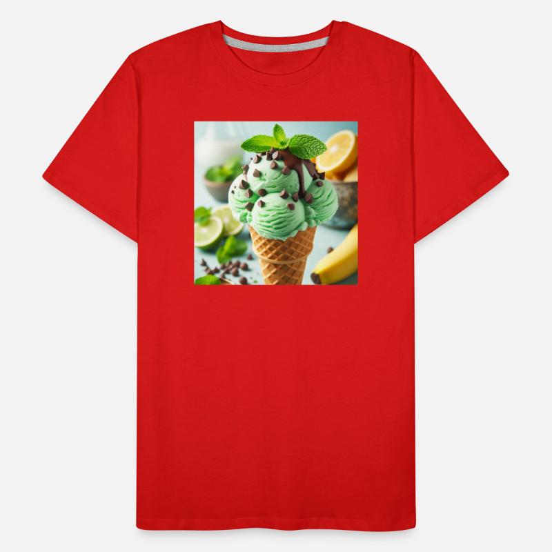 Glace à la menthe T-shirt bio Premium Homme