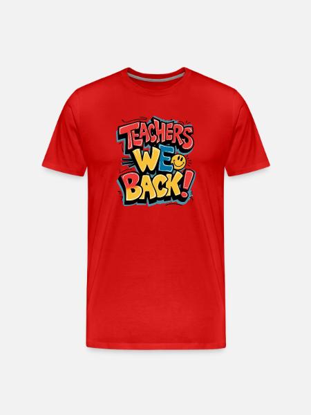 Retour affectueux de l’empreinte de l’enseignant - T-shirt bio Premium Homme - rouge