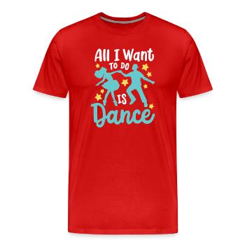 Tanzen Tanzpaar Tänzer - Männer Premium Bio T-Shirt - Rot - Vorne - Damien (186cm)