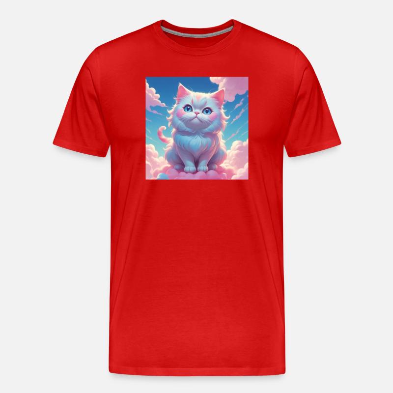 Kätzchen - Männer Premium Bio T-Shirt - Rot