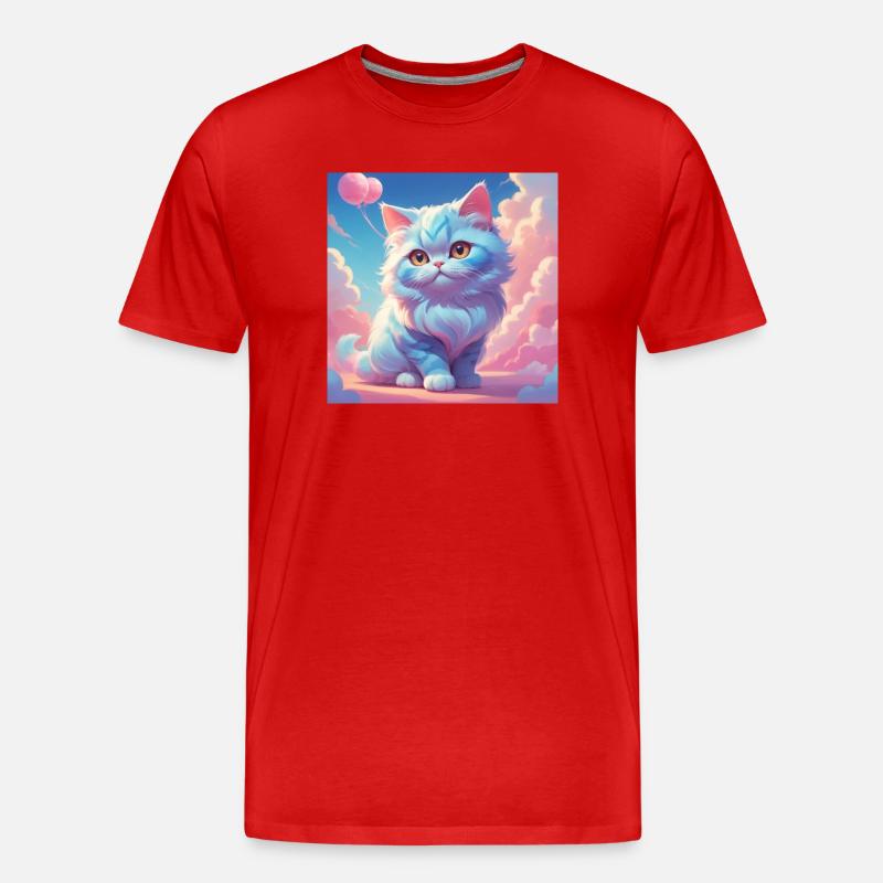 Kätzchen - Männer Premium Bio T-Shirt - Rot