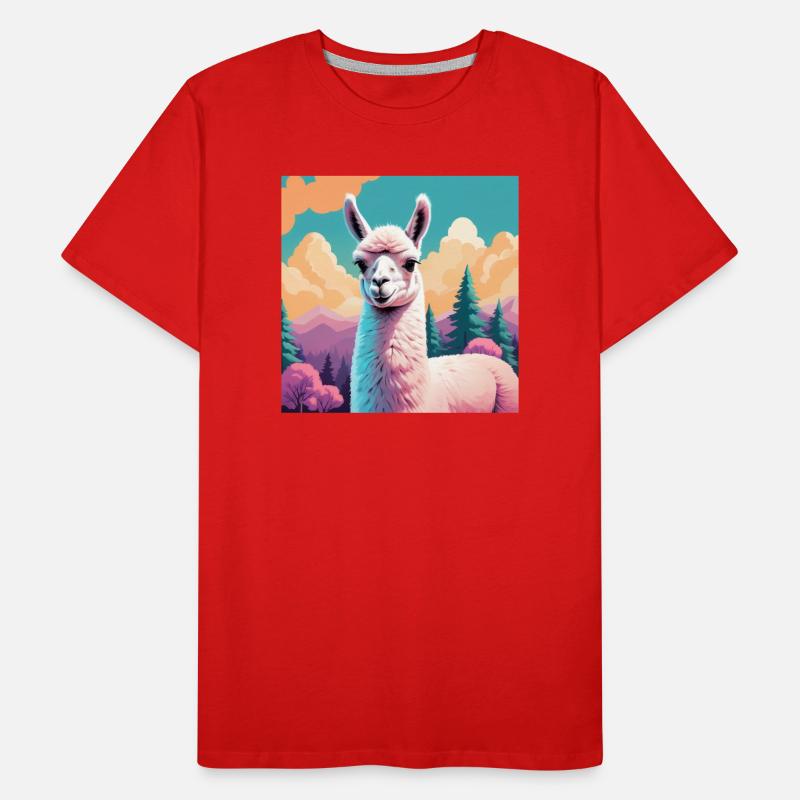 Lama Männer Premium Bio T-Shirt