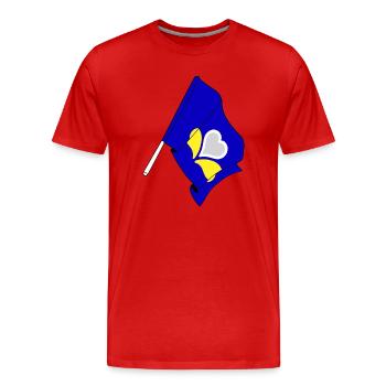 Flagge Region Brüssel-Hauptstadt Belgien - Männer Premium Bio T-Shirt - Rot - Vorne - Damien (186cm)
