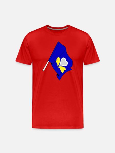 Flag Brussels Capital Region Belgium - Men's Premium Organic T-Shirt - red