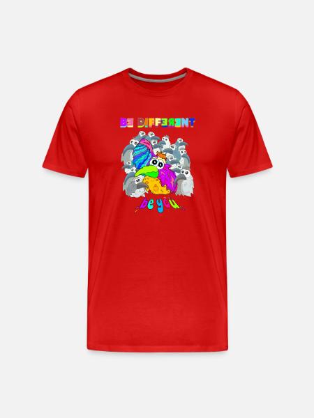 be different - Männer Premium Bio T-Shirt - Rot
