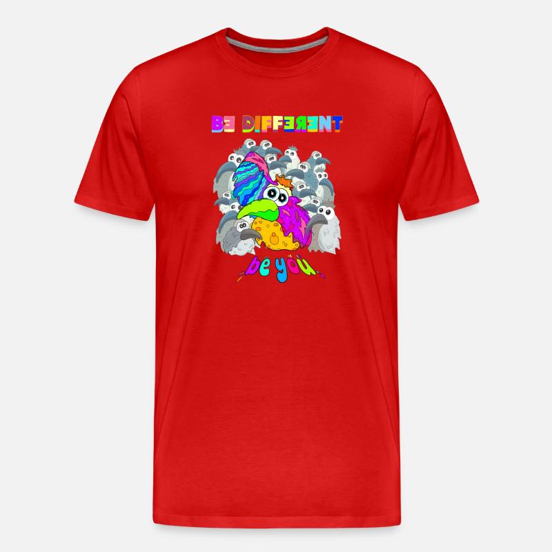 be different - Männer Premium Bio T-Shirt - Rot