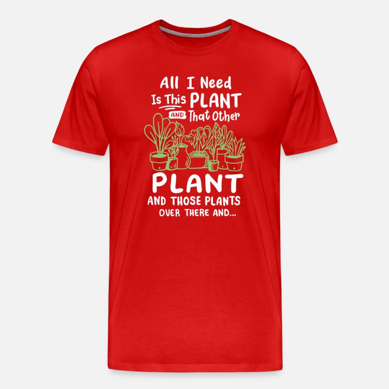 Gartenarbeit Pflanze Gärtner - Männer Premium Bio T-Shirt - Rot