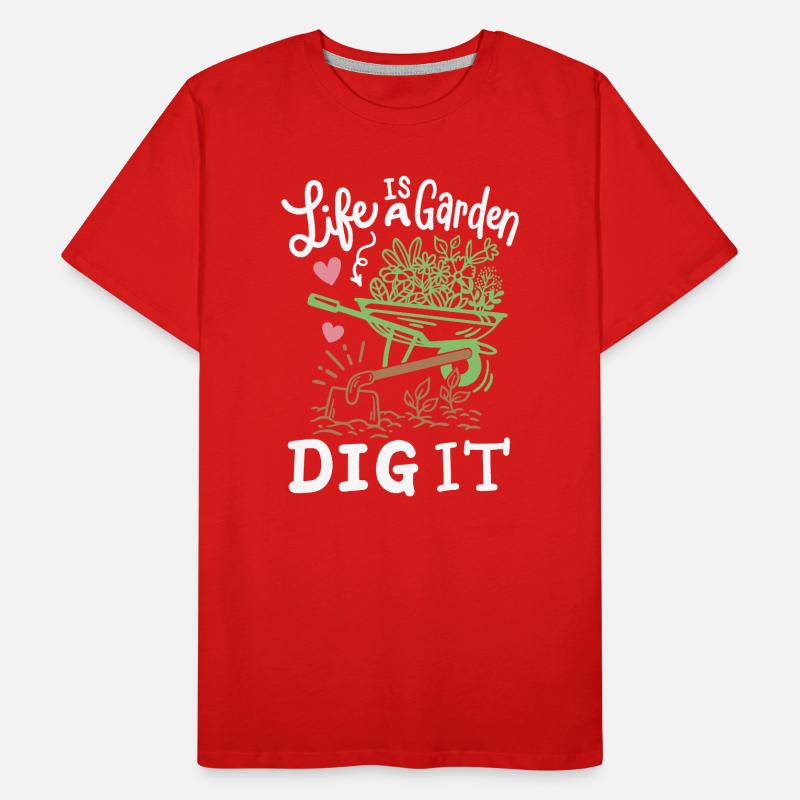 Gartenarbeit Garten Gärtner Männer Premium Bio T-Shirt