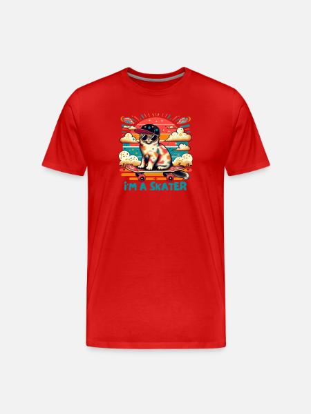 I'm a skater - Men's Premium Organic T-Shirt - red