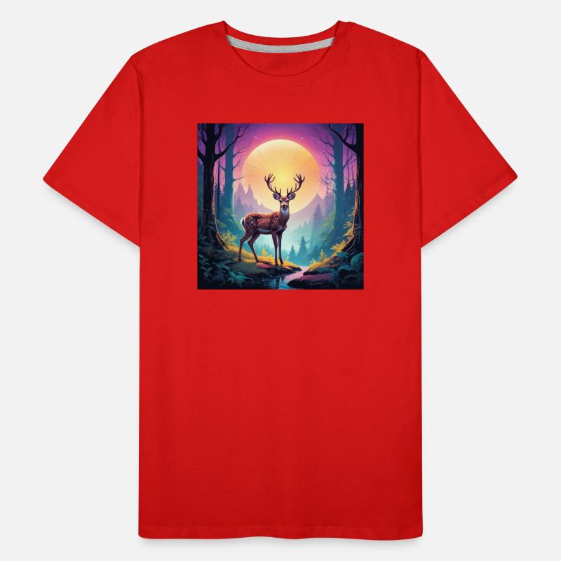 Deer in the forest Men's Premium Organic T-Shirt
