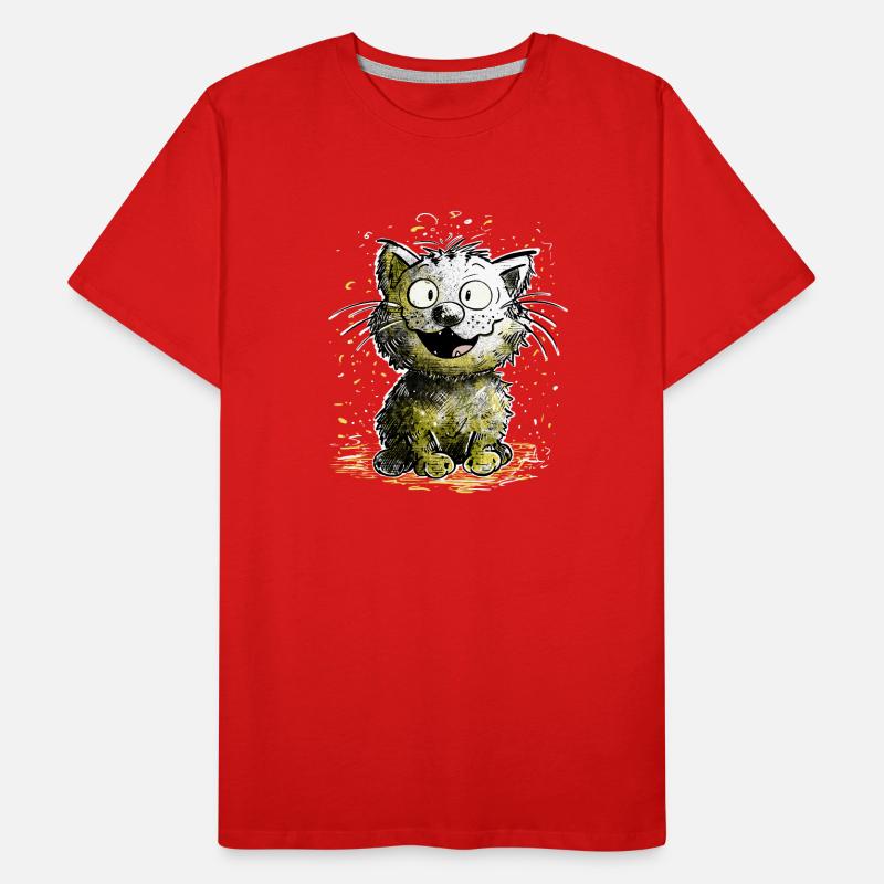 Cat laughs Men's Premium Organic T-Shirt