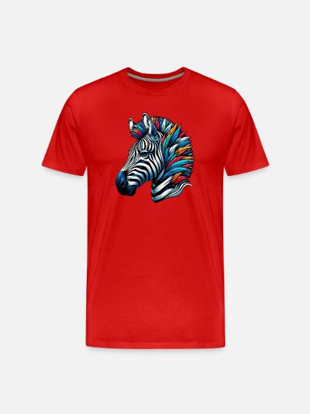 Zebra - Men's Premium Organic T-Shirt - red