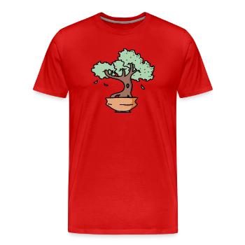 arbre zen - T-shirt bio Premium Homme - rouge - Devant - Damien (186cm)