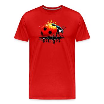 Coccinelle - T-shirt bio Premium Homme - rouge - Devant - Damien (186cm)