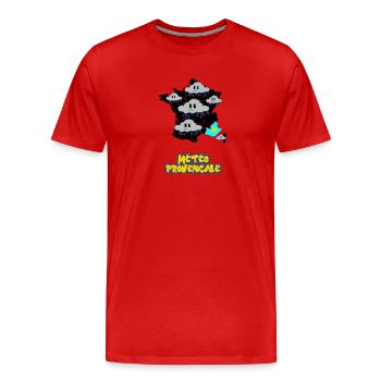 Provençal Weather - Men's Premium Organic T-Shirt - red - Front - Damien (186cm)