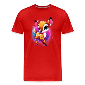 Fawn - Men's Premium Organic T-Shirt - red - Front - Damien (186cm)