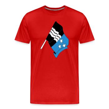 Flagge Aargau Schweiz - Männer Premium Bio T-Shirt - Rot - Vorne - Damien (186cm)