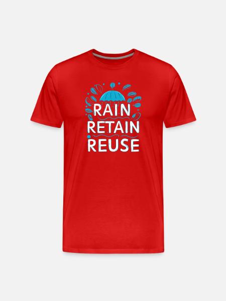 Rain Keep Reuse - Men's Premium Organic T-Shirt - red