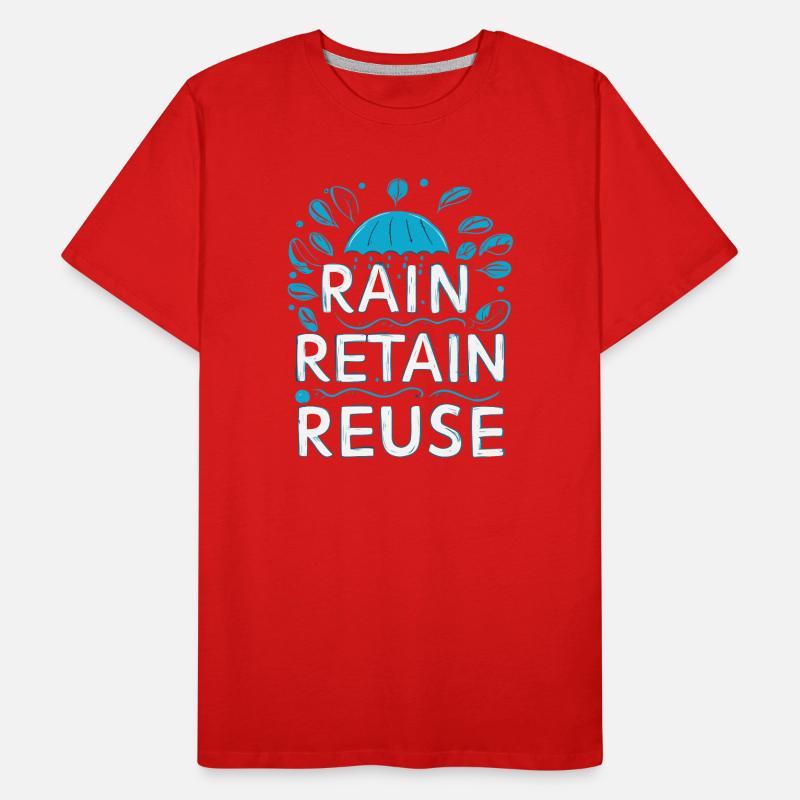 Rain Keep Réutilisation T-shirt bio Premium Homme