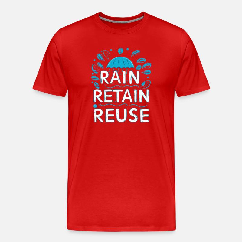 Rain Keep Réutilisation - T-shirt bio Premium Homme - rouge