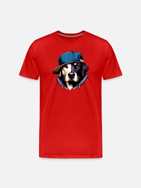 Dog - Men's Premium Organic T-Shirt - red